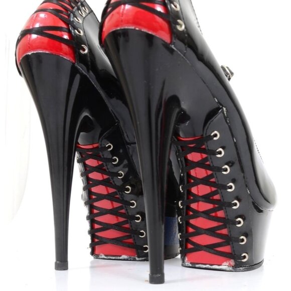 Pleaser Delight-687FH Corset Back 6" Stiletto Heels Mary Jane Dancer Size 7 - Picture 3 of 8